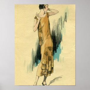 Flapper-1920:s Poster-Print i Mode Poster