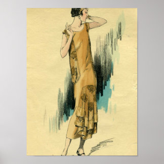 Flapper-1920:s Poster-Print i Mode Poster