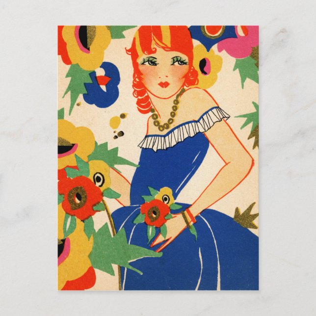 Flapper 1920 vykort (Framsida)