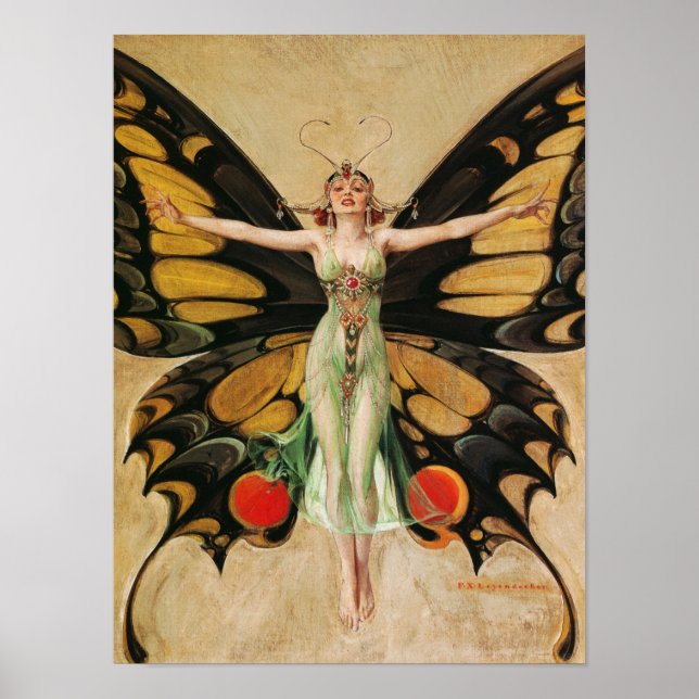 Flapper 1922 av Joseph Christian Leyendecker Poster (Framsidan)