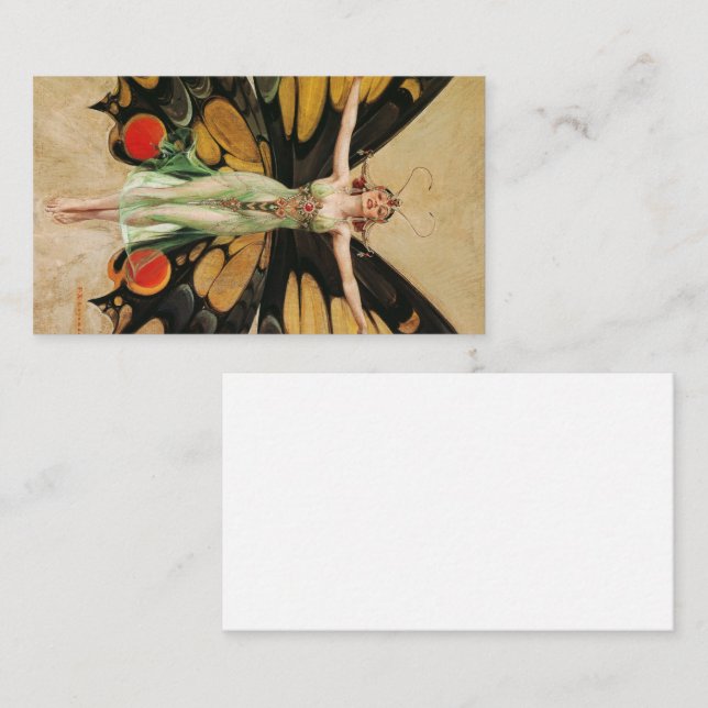 Flapper 1922 av Joseph Christian Leyendecker Visitkort (Fram/baksida)