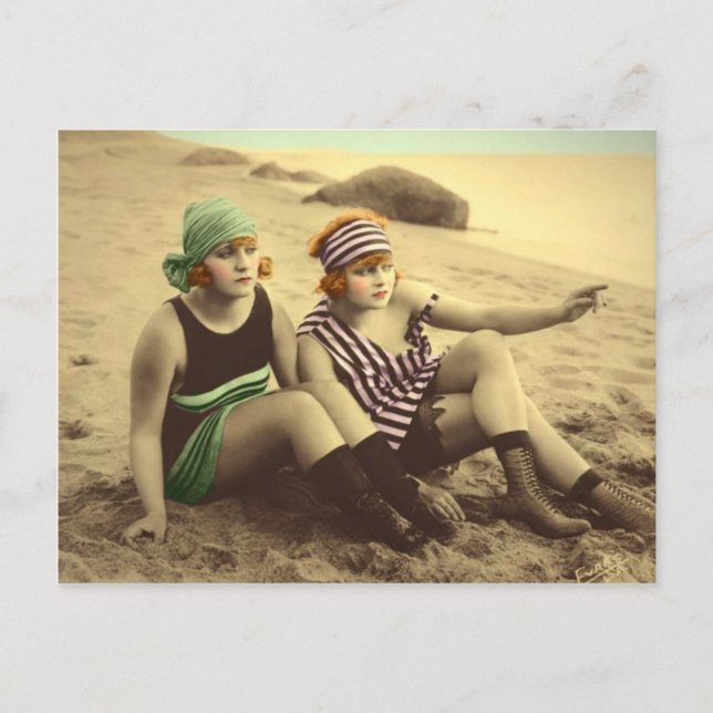 Flapper Bathing Beauties vykort (Framsida)