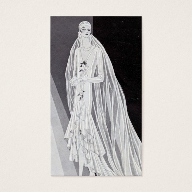 Flapper Bride Visitkort (Framsidan)