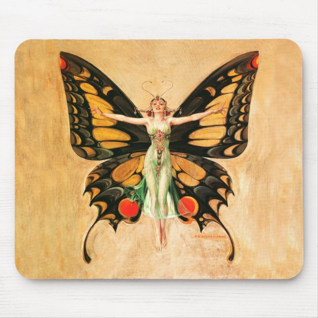 Flapper Butterfly Flies Woman Illustration Musmatta (Framsidan)