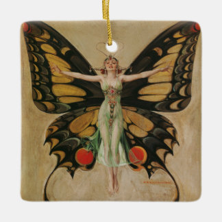 Flapper-Butterfly Girl Julgransprydnad Keramik