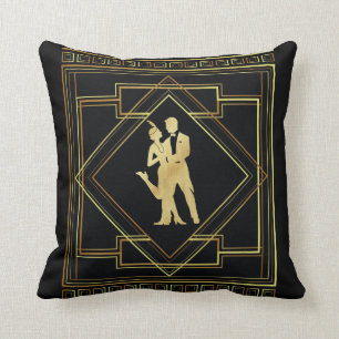 Flapper Dancing Couple Kudde