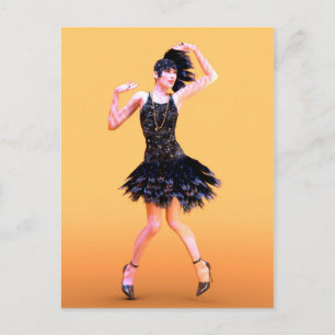 Flapper Dancing Vintage Vykort