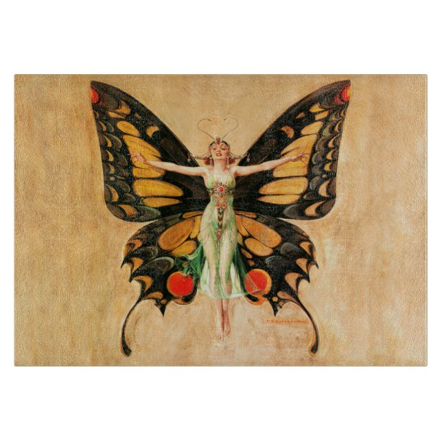 Flapper Fjäril Flygande Kvinna Illustration (Framsidan)