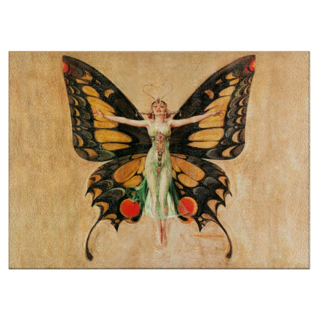 Flapper Fjäril Leyendecker Kvinna Illustration (Framsidan)