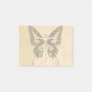 Flapper Fjäril Leyendecker Kvinna Illustration Post-it Block