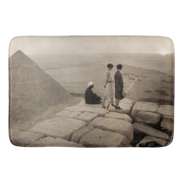 Flapper-flickor soluppgång Khufu-pyramiden, Egypte Badrumsmatta (Framsidan)