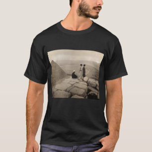 Flapper-flickor soluppgång Khufu-pyramiden, Egypte T Shirt