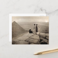 Flapper-flickor soluppgång Khufu-pyramiden, Egypte