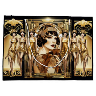 Flapper Gatsby-flicka brun hår 1920-tals fest