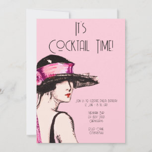 Flapper Girl Cocktail Party Inbjudningar