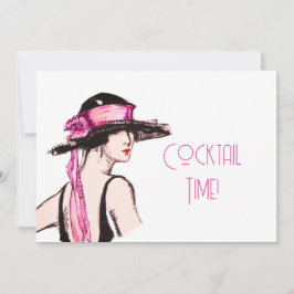 Flapper Girl Cocktail Party Inbjudningar