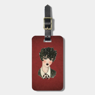 FLAPPER GIRL LUGGAGE TAG BAGAGEBRICKA