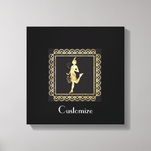 Flapper Girl Thunder_Cove från 1920 Canvastryck