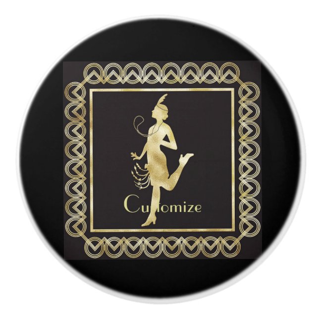 Flapper Girl Thunder_Cove från 1920  Knopp (Framsidan)