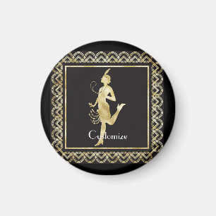 Flapper Girl Thunder_Cove från 1920 Magnet
