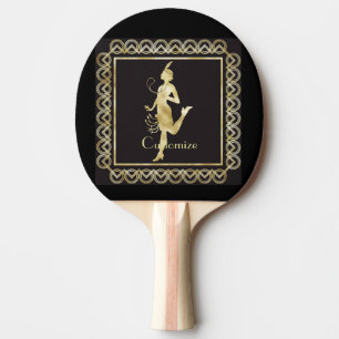 Flapper Girl Thunder_Cove från 1920 Pingisracket