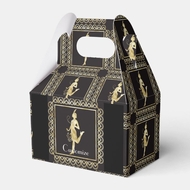 Flapper Girl Thunder_Cove från 1920 Presentaskar (Framsidan Sidan)