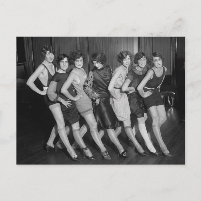 Flapper Girls: 1925 Vykort (Framsida)
