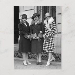 Flapper Girls, Cloche Hats 1920-talet Vykort