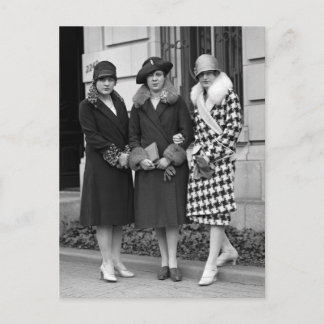Flapper Girls, Cloche Hats 1920-talet Vykort
