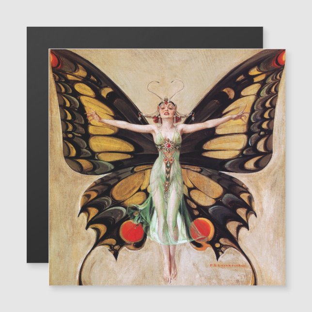 Flapper Girl's Metamorphosis to Butterfly 1922 (Fram/baksida)