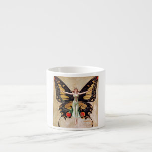 Flapper Girl's Metamorphosis to Butterfly 1922 Espressomugg