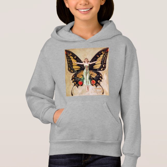 Flapper Girl's Metamorphosis to Butterfly 1922 T Shirt (Framsida)