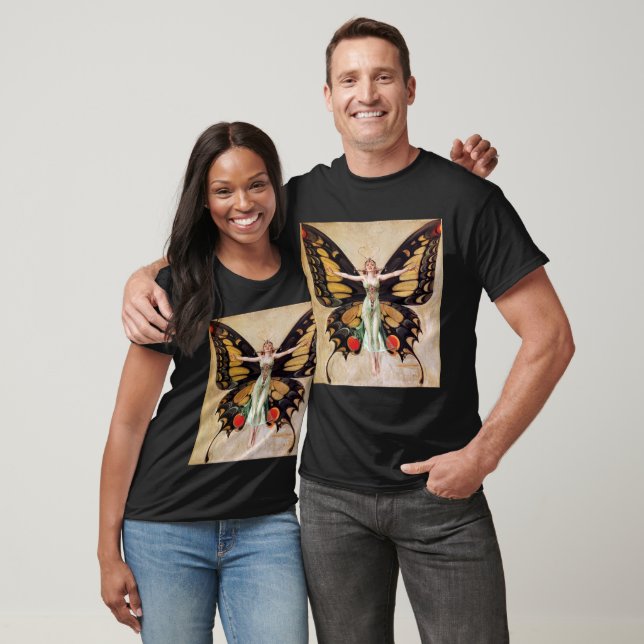 Flapper Girl's Metamorphosis to Butterfly 1922 T Shirt (Unisex)