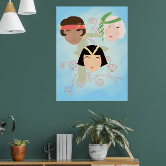 Flapper girls roaring twenties poster