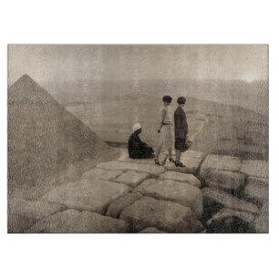 Flapper Girls Sunrise Khufu Pyramid, Egypten 1920