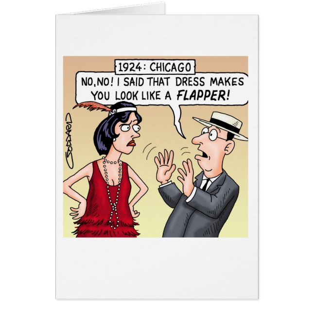 Flapper Hälsningskort (Framsidan)