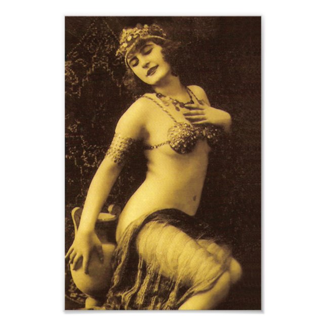 Flapper i Sepia 1 Fototryck (Framsidan)