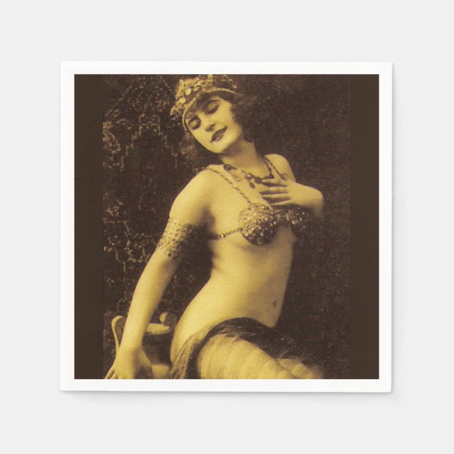 Flapper i Sepia 1 Pappersservett (Framsidan)