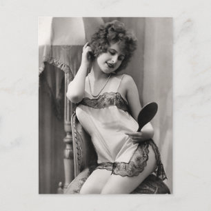 Flapper in Lingerie Vykort