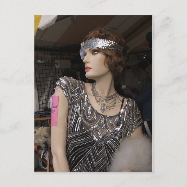 Flapper Mannequin Vykort (Framsida)
