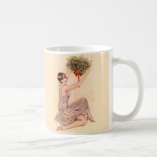 Flapper med Mistletoe Kaffemugg (Höger)