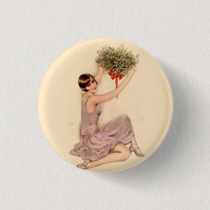 Flapper med Mistletoe Knapp