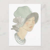 Flapper Mode Sketch - Kvinnor med hatt