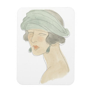 Flapper Mode Sketch - Porträtt Magnet