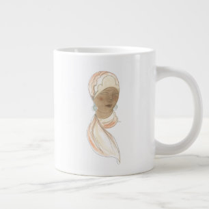 Flapper Mode Sketch - Vare med scarf Jumbo Mugg