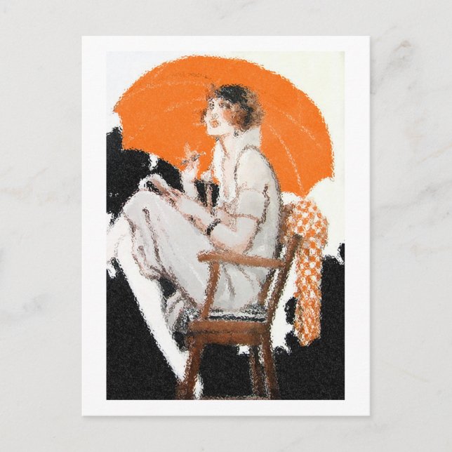 Flapper Mode under 1920-talet Vykort (Framsida)