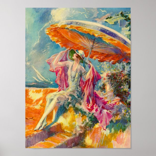 flapper på stranden poster (Framsidan)