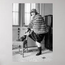 FLAPPER PROHIBITION BOOT FLASK 1922