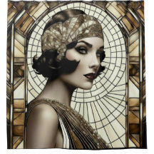 Flapper Roaring 20s Duschdraperi