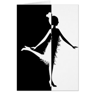 Flapper Silhouette Hälsningskort